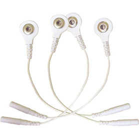 Tens Lot de 4 câbles de raccordement pour électrodes TENS, 2 mm, pour machines Tens