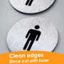 Lot de 3 plaques de toilettes en acier inoxydable, plaques de porte de toilettes, plaques de toilettes masculines/féminines, pan