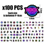Lot de 100 autocollants décoratifs pour scrapbooking, brochures, vélo, skateboard, autocollants néon, autocollants décoratifs ho