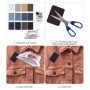 Lot de 24 patchs thermocollants - 1 kit de couture - Patch thermocollant pour tissu - Patch thermocollant carré pour vêtements -