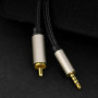 NC Câble RCA plaqué or 3,5 mm jack vers RCA / phono stéréo Y Splitter audio AUX Câble audio numérique HDTV Câble de connexion au