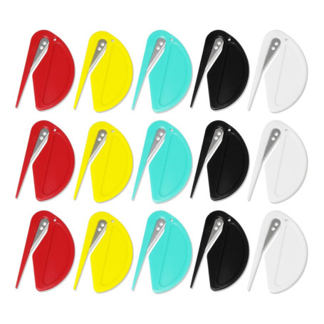 VIVIIHOO 15 Piece Letter Opener & Parcel Opener Mini - Couteau à aluminium efficace avec des bords tranchants pour enveloppes, c