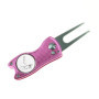 Crestgolf Golf Divot Tool avec Bouton Pop-up et Marqueur de Balle Magnétique Pitch Mark Mini-Outil Portable et Pliable Léger(Pin