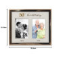 Lawrence Frames Cadre photo double en métal doré pour 50e anniversaire de mariage 10 x 15 cm