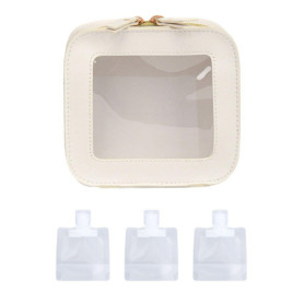 1 Sac De Rangement De Voyage, 3 Sacs De Recharge D'Échantillons, Mini Recherche D'Essentiels De Voyage, Mini Trousse De Toilette
