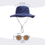BIFHIG 1 Chapeau De Bébé Marine Et 1 Lunettes De Soleil, Chapeau De Pêcheur Respirant, Lunettes Pour Enfants Mignons, Fourniture