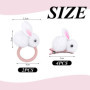 4 Petits Pinces À Cheveux De Lapin Et 2 Anneaux De Cheveux, Des Pinces En Peluche Mignonnes, Des Cordes De Cheveux Élastiques, D