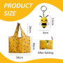 Sac À Provisions Pliable 1 Pièce, Porte-Clés D’Abeille 1 Pièce, Sac À Provisions Imprimé Abeille, Sac À Provisions Pour Femmes, 