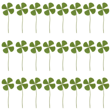 Fleurs Séchées De Trèfle À Quatre Feuilles, Spécimen De Plante De Trèfle À Quatre Feuilles, Porte-Bonheur De Trèfle À Quatre Feu