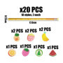 20 Crayons À Fruits, 10 Gommes À Fruits, Crayons Avec Gomme, Crayons Pour Enfants, Fournitures Pour Élèves En Classe, Stylos De 