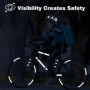 Peevisap 42 PIÈCES Autocollant Velo,Stickers Velo,Autocollant reflechissant,Bande reflechissante,Convient pour Les vélos, Les Ca