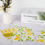 CEILIWEN Lot de 120 serviettes en papier jetables à thème tropical, serviettes de fête au citron, agrumes jaunes, serviettes col