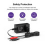 NASTIMA Chargeur au plomb scellé 6 V 0,5 A pour batterie Moultrie avec clip rouge et noir et voyant LED