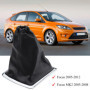ZEALfix Couvercle de Levier Vitesse pour Focus 2005-2012 Noir SI-A0346 pour Focus MK2 2005-2008 Cuir PU noir