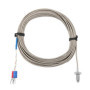 M6 Thermocouple de type K Câble BSW Sonde de Mesure de Température de Filetage de Vis Type K Câble de Thermocouple 1-5M (4m)