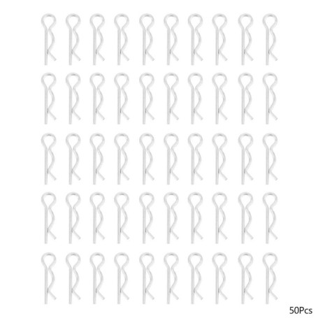 50pcs 18mm R Type Goupille À Goupille Clips Zingué Clips de Retenue Pinces À Ressort Épingle À Cheveux Galvanisé de fer pour Séc
