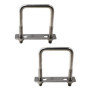 Lot de 2 boulons d'ancrage en U carrés en acier inoxydable 304 M8 x 55 x 85 mm