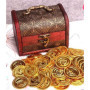 PIQIUQIU 100 pièces d'or, Jouets de pièce d'or de trésor de Pirate, pièces d'or de trésor de Pirate, Argent de Jeu, fête d'anniv