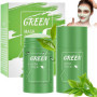 2 Pièces Green Mask Stick Masque Visage,Bâton de Masque Au Thé Vert,Green Stick Mask, Hydratant Efficace,Soins de la Peau Pour H
