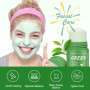 2 Pièces Green Mask Stick Masque Visage,Bâton de Masque Au Thé Vert,Green Stick Mask, Hydratant Efficace,Soins de la Peau Pour H