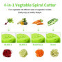 Coupe Légumes - Coupe légume Spiralizer 4 en 1,Spaghetti Légume,Spirale de Légumes Trancheuse pour Courgette Nouilles,Carotte Sp