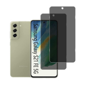 YIFNTANG [2 Pièces] Verre Trempé Anti-espion pour Samsung Galaxy S21 FE 5G,9H Dureté, Anti Rayures,Sans Bulles,Privacy Protectio