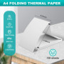 (100 Feuilles) Papier Thermique A4 Pliable,Papier Thermique A4, Sans BPA, Séchage Rapide, pour Imprimante Thermique pour Documen