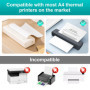 (100 Feuilles) Papier Thermique A4 Pliable,Papier Thermique A4, Sans BPA, Séchage Rapide, pour Imprimante Thermique pour Documen