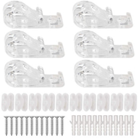 Rybtd 6 Sécurité des enfants crochet à clips en P transparent avec 10 Connecteur de chaîne de stores en plastique 12 Vis+12 Pili