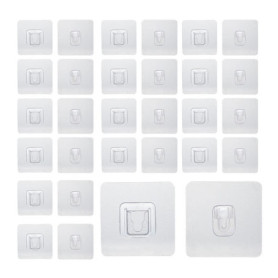 WYAN 20 Pair Crochets Muraux Adhésifs Double Face,Crochet Adhésif Robuste Sans Couture,Sans Perçage,Adapté au Salon Chambre Cuis