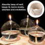 Lot de 6 mèches rondes et épaisses pour lampes à huile - Mèche en coton de 6 mm de long - Pour lampe à huile, lampes à alcool, b