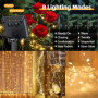 Lot de 2 Guirlande Solaire Exterieur Jardin, Guirlande lumineuse solaire,12M 120 LED Noël Guirlande Lumineuse Solaire 8 Modes Ét