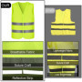 Gowkeey Lot de 5 gilets de sécurité pour voiture - Jaune fluo - Réfléchissant - Haute visibilité - Pour automobilistes, conducte