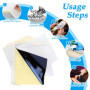 UTOCLEC Papier Transfert Tatouage, 50 Feuilles Stencil Tatouage Transfert Papier, 4 Couches Papier Tatouage pour Transfert Forma