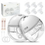 Tire Lait Electrique avec 4 Modes, 2 Tire Lait Portable, Breast Pump Electric Main Libre avec 2 Boucles de Réglage de Soutien-Go