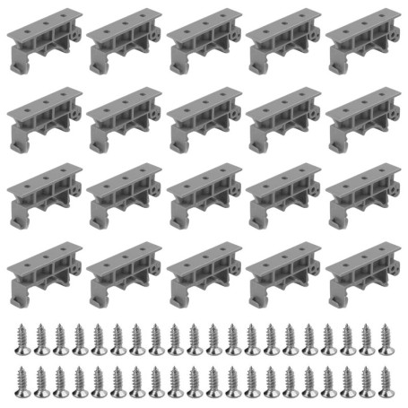 20 Pièces Support De Montage PCB C45 Montage Sur Circuit Imprimé DIN Adaptateur Pour Rail PCB DIN Rail PCB DIN Support Convient 