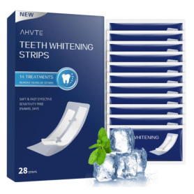 28 Bandes de Blanchiment Dentaire Professionnelles, Élimine les Taches Profondes Café/Tabac/Vin/Soda,Résultats Visibles,Blanchim