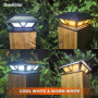 Siedinlar Lampe Exterieur Lumières Solaires de Chapeau de Poteau 2 Modes Lampe LED pour Jardin Terrasse Clôture 4x4 5x5 6x6 pouc