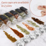 Lannvan Pot à Épices en Verre - 24 Pièces Bocaux à Épices Françaises - 120ml Boite a Epices Cuisine Rangement avec Tamis, 246 Ét