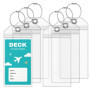 Szaboviktoria 6 Pièces PVC Imperméable Transparent Etiquette Bagage, Etiquette Valise Voyage Avion, Porte Etiquette Valise, Étiq