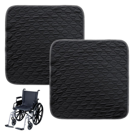 Lot de 2 coussins de chaise lavables pour incontinence : 50 x 50 cm, imperméables, tapis d'incontinence antidérapants pour faute