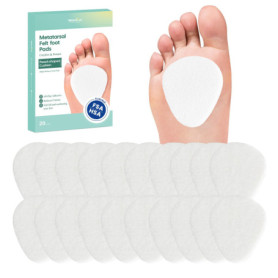 Welnove Lot de 20 coussinets métatarsiens pour soulager la douleur - Pour homme et femme - Coussinets adhésifs en feutre en mous