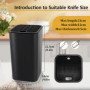 Bloc Couteaux Cuisine, Porte Couteaux, Range Couteaux de Cuisine Universel, Fentes Supplémentaires pour Ciseaux et Tige d'affûta