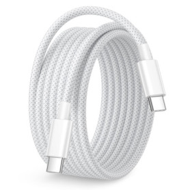 Cable USB C 100W 3M, Cable Chargeur USB C Charge Rapide Câble Type C Cable iPhone 3M Long Tressé Cordon Fil iPhone pour iPhone 1