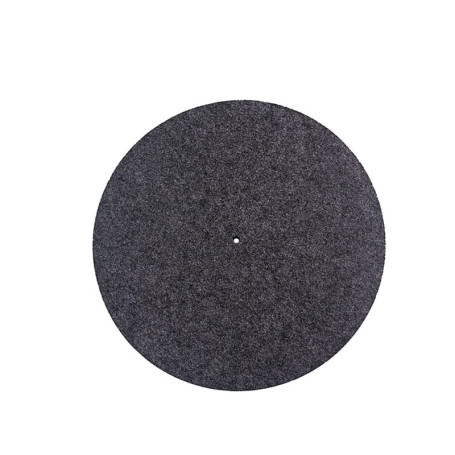 Alnicov Tapis de plateau en feutre antistatique épais de 2 mm Tapis anti-vibration Tapis audiophile pour platine vinyle LP Gris