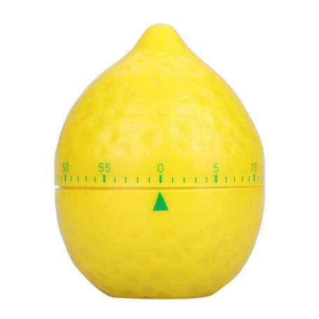 Minuteur de Cuisine en Forme de Citron Nouveauté Mignon Minuterie de Cuisine Minuterie Manuelle Rotation Minuterie Outil de Cuis