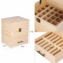 RoseFlower Boîte Huile Essentielle Aromathérapie Boîte de Stockage, 59 Trous imperméable Aromathérapie Boîte de Rangement en Boi