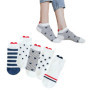 10 Paires Chaussettes de Cheville pour Femmes, Coton Mignon Amour Coeur Rayé Conception Dames Chaussettes Courtes Respirantes po