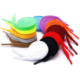 20 Paires Lacets Sport Plats pour Chaussures, Tissé Lacets de Chaussures de Remplacement Colorées pour Chaussures de Sport Sneak