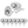Ampoules Halogènes MR16 GU5.3 12V 35W Pack de 6, Haute Luminosité, Longue Durée, Économie d’Énergie, Lampe Halogène à Haute Temp